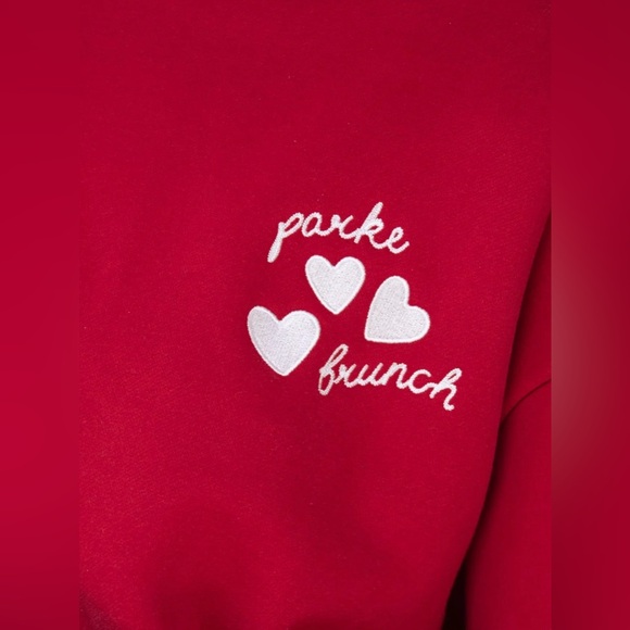 New With Tags Parke & Brunch Valentine's Fleece Mockneck Size S/M - Picture 3 of 10